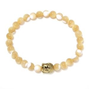 Phantom color- 2025 cymbals-natural mother of pearl stretch bracelet